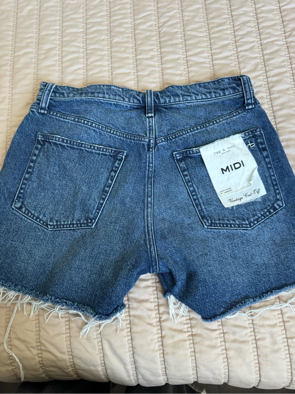 Rag & Bone Women's Blue and Navy Shorts size 28 - Picture 3 of 4